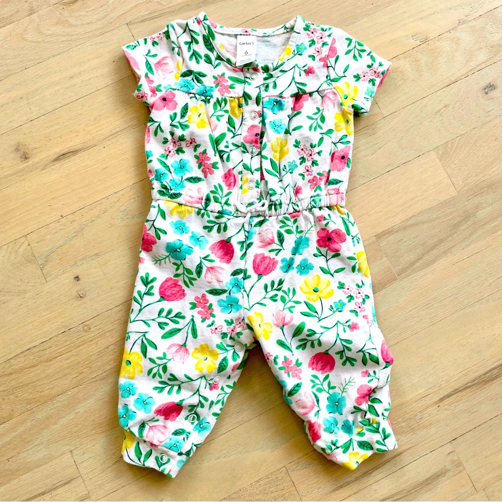 Carter’s Floral One Piece Jumpsuit | Size: 6 Months